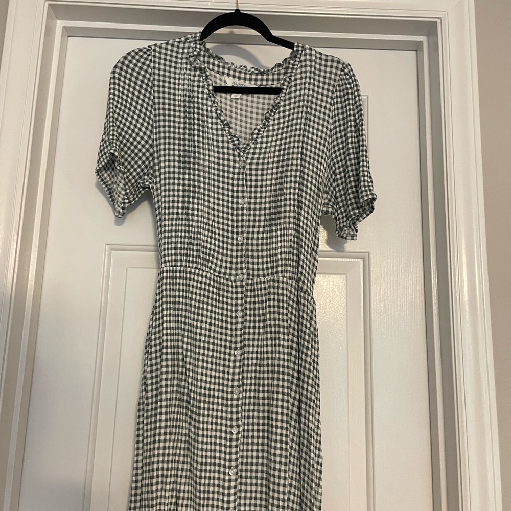 Green and Cream Dress